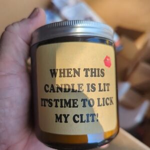 Brown Scented Candle with Silver Lid